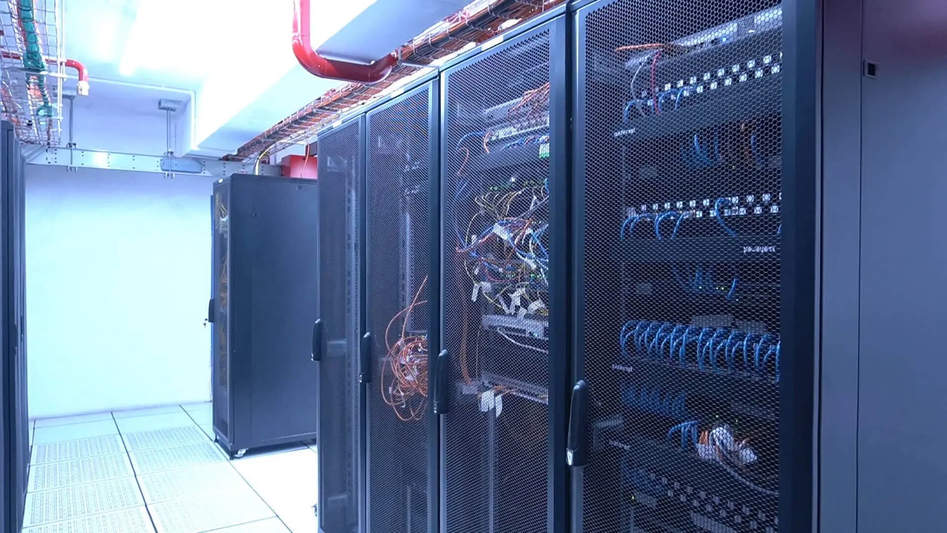 Server racks inside a StableCluster data centre